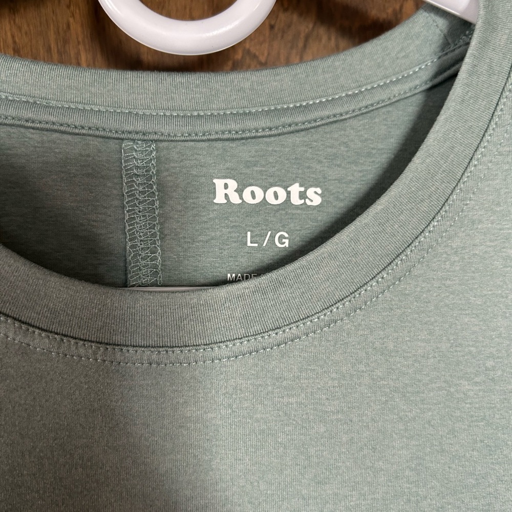 Roots Sage Green Crewneck Tee